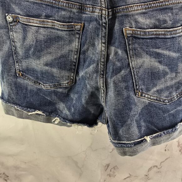 Anthropologie Shorts Womens 28 High Rise Denim Jean Pilcro Cuffed Tie Dye - Picture 8 of 14